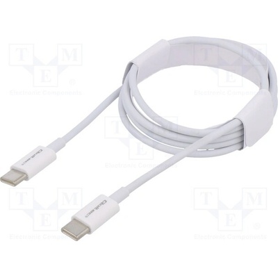 Qoltec 52359 USB 20, USB C vidlice,z obou stran, 1m, bílý