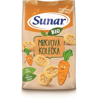 SUNAR Bio detské chrumky mrkvové kolieska 45 g