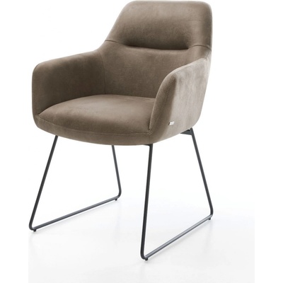 Delife Pejo-Flex mikrovlákno taupe vintage tenká podnož černá taštičkové pružiny