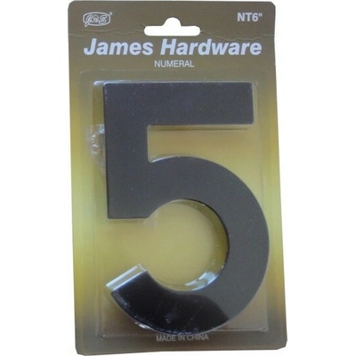 Číslica "5" fasádna 152mm čierna matná Čierna