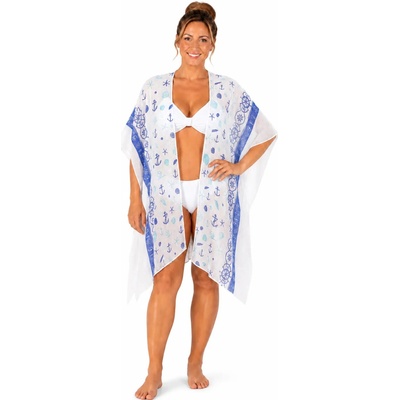ArtOfPolo plážové kimono Marine bílo-modré