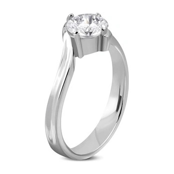 Šperky4U ocelový prsten se zirkonem OPR1076