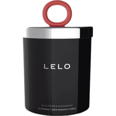Lelo Třpytivá masážní svíčka černý pepř & granátové jablko 150g