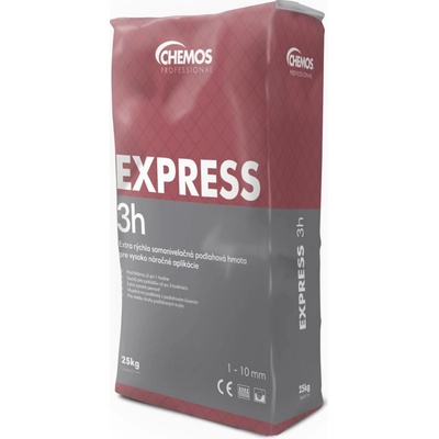Superrychlá samonivelační hmota CHEMOS Express 3h – 1–10 mm, 25 kg – Zbozi.Blesk.cz