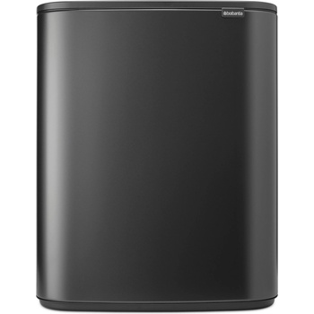 Brabantia Кош за отпадъци с бутон BO TOUCH BIN, 60 л, тъмносив, стомана, Brabantia (BRAB233623)
