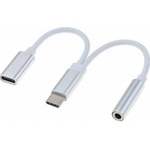 PremiumCord USB-C to 3.5mm Zenski Jack Audio Jack Converter+USB Type-C Connectors for Charging