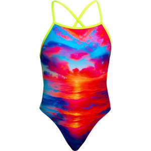 Funkita Дамски бански костюм Funkita Women's Tie Me Tight One Piece Swimsuit - Sunset Delight - размер 40 (EU) (150-5662-1315)