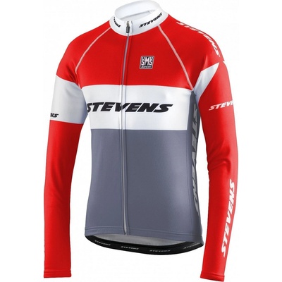 Stevens EQUIPE ŠEDO/ČERVE/BÍLÁ dlouhý rukáv