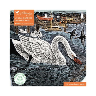 Adult Sustainable Jigsaw Angela Harding Southwold Swan 1000-Pieces. Ethical Sustainable Earth-Friendly