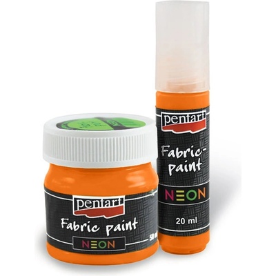 Farba na textil 20 ml neon oranžová
