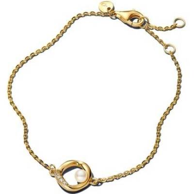 PANDORA Kruh s organickým tvarem a perlou 18 cm 563830C01-18