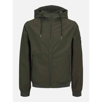 Jack and Jones Мъжко яке Jack and Jones Softshell Zip Hooded Jacket Mens - Rosin