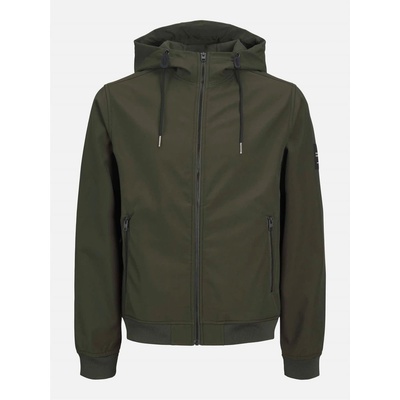 Jack and Jones Мъжко яке Jack and Jones Softshell Zip Hooded Jacket Mens - Rosin