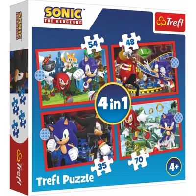 Trefl 4v1 Sonic/Sonic The Hedgehog 28,5x20,5 cm
