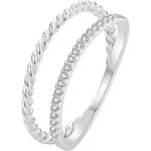For Silver prsten se zirkony 46845