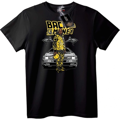 NOONEBRAND Тениска Обратно към Парите - 3XL, Black