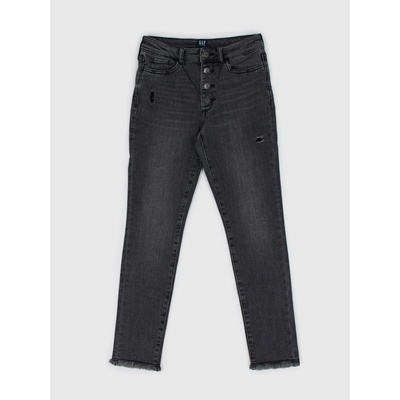 Gap Dětské džíny jegging s knoflíky Černá