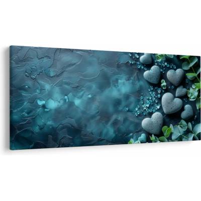 Obraz - Kamene tvaru srdca, jednodielne 250x125 cm