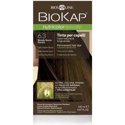Biokap Nutricolor Delicato barva na vlasy 6.3 tmavě zlatá blond 140 ml