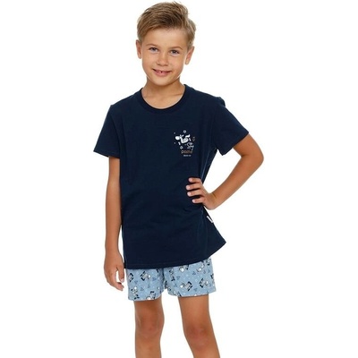 Dětské pyžamo Stay positive II tm.modré