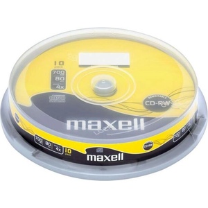 Maxell CD-RW80 MAXELL, 700MB, 52x, 10 бр (ML-DC-CDRW-10-CAKE) - zettabytex