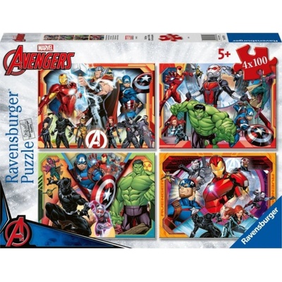 Ravensburger 070794 Marvel Avengers set 4 x 100 dielov