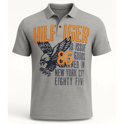 Tommy Hilfiger pánské polo tričko CF graphics grey