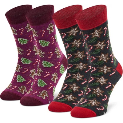 Rainbow Socks Комплект 2 чифта дълги чорапи мъжки Rainbow Socks Xmas Socks Balls Adult Gifts Pak 2 Цветен (Xmas Socks Balls Adult Gifts Pak 2)