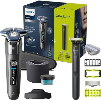 Philips Philips Series 5000 S5898/79 + OneBlade електрическа самобръсначка / тример за прецизна мъжка грижа, сухо и мокро бръснене (S5898/79)