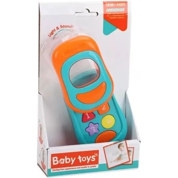 Man Yuk Toys Бебешки телефон със звук и светлина, 16 см (8603-2)