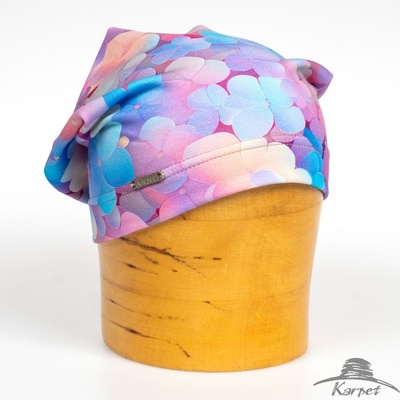 Dámská prodloužená čepice duhové květiny