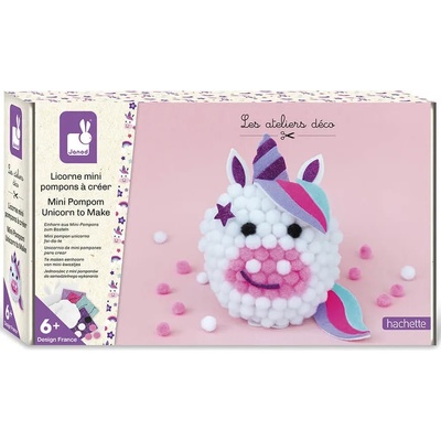 Janod Творчески комплект Janod - Направи си мини помпон, еднорог (J07967)