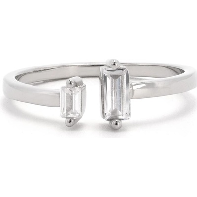 Rafity Stříbrný prsten Elegance Duo se zirkony R0046 05