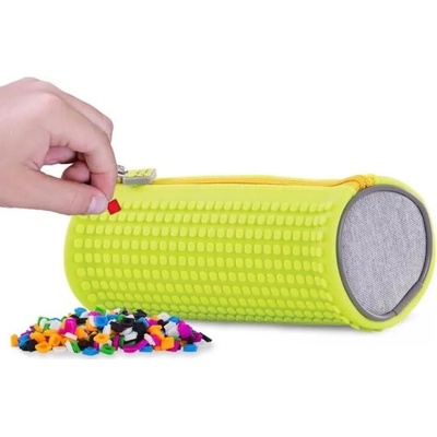 PIXIE CREW Цилиндричен ученически несесер Pixie Crew - Жълто-сив (PXA-05-W05)