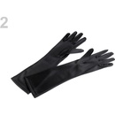 Dlhé spoločenské rukavice saténové čierna