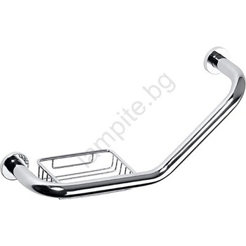 Bemeta Дръжка със сапунерка 45, 5x25 cm неръждаема стомана/сребриста (BD0363)