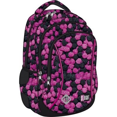 Malý školní/volnočasový batoh St.RIGHT - Berries,20l, 3 komory, ergonomický