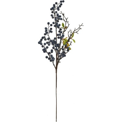 Konár 62cm modré bobule lístie 245208