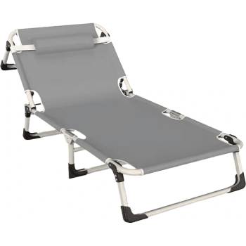 Градински шезлонг bovry сив