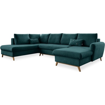 Miuform Тюркоазен U-образен разтегателен диван, ляв ъгъл Scandic Lagom - Miuform (Lagom HAEECL-2QBK-LCR MAS408)