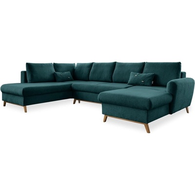 Miuform Тюркоазен U-образен разтегателен диван, ляв ъгъл Scandic Lagom - Miuform (Lagom HAEECL-2QBK-LCR MAS408)