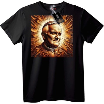 NOONEBRAND Тениска Папа Франциск Изкуство - 2XL, White