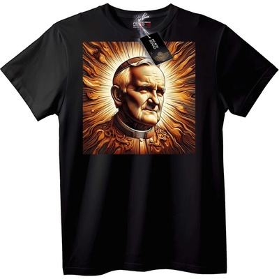 NOONEBRAND Тениска Папа Франциск Изкуство - 2XL, White