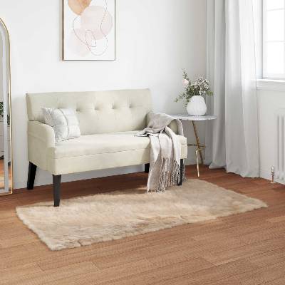 vidaXL Изкуствена овча килим TAFALLA Бежово 80 x 150 cm Полиестер (42021478)
