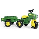 Detské trojkolky Rolly Toys John Deere so zvukovým volantom a prívesom