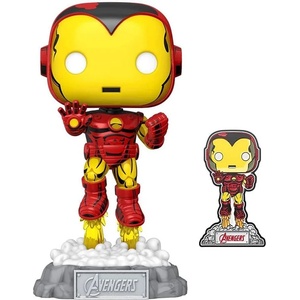 Funko POP! Marvel: Avengers Beyond Earth's Mightiest 60th Comic Iron Man with Pin (Special Edition) Фигурка със значка (081286)