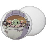 Jerry Fabrics Детска възглавница от микроплюш ø 40 cm Star Wars "Mandalorian 02" - Jerry Fabrics (22SC177)
