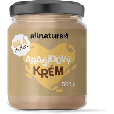 Allnature Arašidový Krém S Bielou Čokoládou 500 g