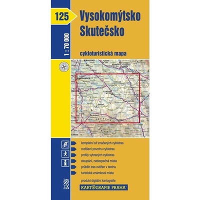 Cykloturistická mapa č. 125 Vysokomýtsko Skutečsko 1 : 70 tis.