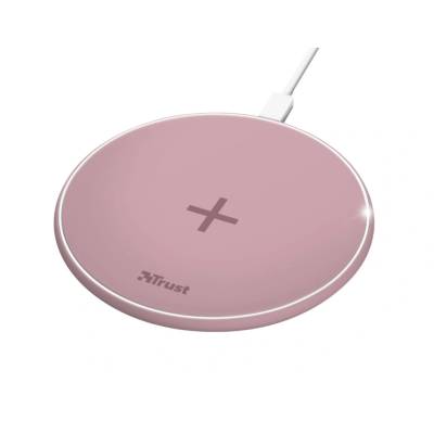 Trust 23866 зарядно за мобилни устройства Смартфон Розов Променлив ток (AC), USB Безжично зареждане Бързо зареждане На закрито (t23866)
